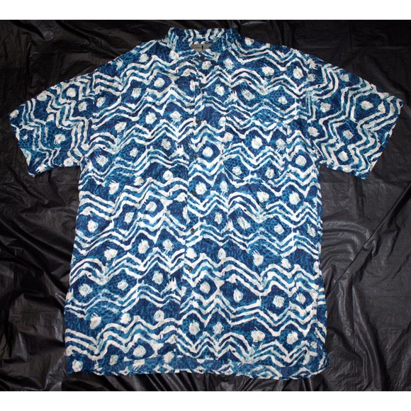 Robert Stock Other - Robert Stock Men's Short Sleeve Button Front Banded Collar Shirt Size Large